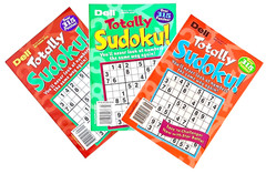 NEW Lot 3 Penny Press Dell Sudoku Totally Puzzle Books Easy to Challenger
