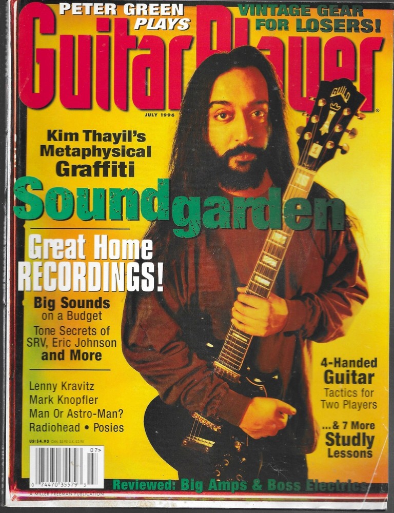 GUITAR PLAYER MAGAZINE JULY 1996 (GD/VG) SOUNDGARDEN, PETER GREEN
