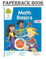School Zone – Math Basics 5 Workbook – 64 Pages Ages 10 to 11 5th Grade Divis…