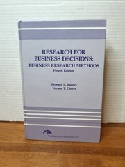 Reseach for Business Decisions by Howard L. Balsley 1988 HC Fouth Edition