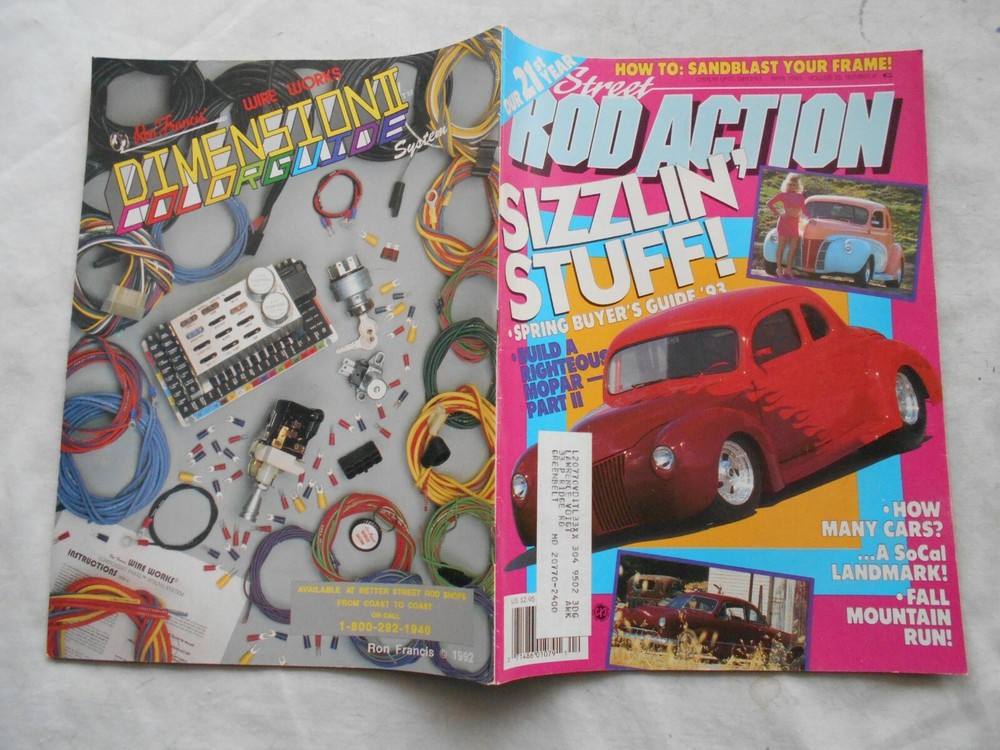 STREET ROD ACTION Magazine-APRIL,1993