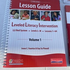 Fountas & Pinnell Leveled Literacy Intervention LLI Red Vol 1-3 Lesson Guide