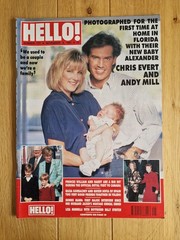 Hello! Magazine 9 November 1991 Issue Number 177 VG+ Chris Evert Andy Mill
