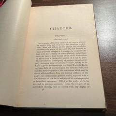 CHAUCER English Men of Letters by WARD Adolphus William First Edition 1880 HardC