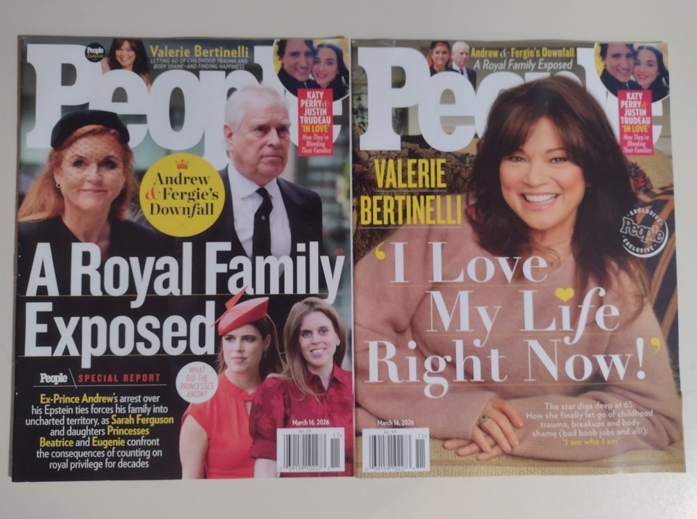 LOT OF 2 PEOPLE MARCH 16, 2026 VALERIE BERTINELLI ANDREW & FERGIE