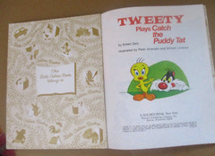 Vintage Looney Tunes Sylvester & Tweety 2 HC Books Plush & PVC Figures