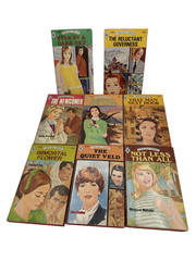 8 x Lot 1970s Vintage Harlequin Romance 1598 1600 1601 1602 1604 1605 1606 1607
