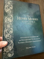 THE HENRY MORRIS STUDY BIBLE : KING JAMES VERSION BLACK GENUINE LEATHER w/box