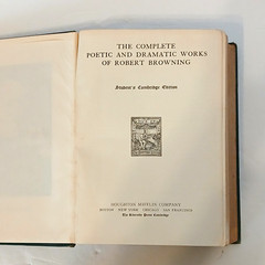 Robert Browning’s Complete Poetic & Dramatic Works Students Cambrdg Edition 1895