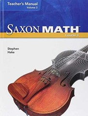 Saxon Math Course 3 (2) – Hardcover, by Hake Stephen – Very Good