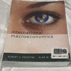 Unopened Feenstra & Taylor International Macroeconomics Text Book & Study Guide