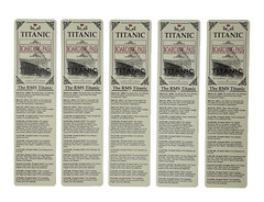 Titanic Ticket Bookmark Boarding Pass Ship Bookmarks Maritime Gifts – 5 Pack