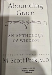 Abounding Grace: An Anthology of Wisdom Hardcover DJ Ariel Books M. Scott Peck