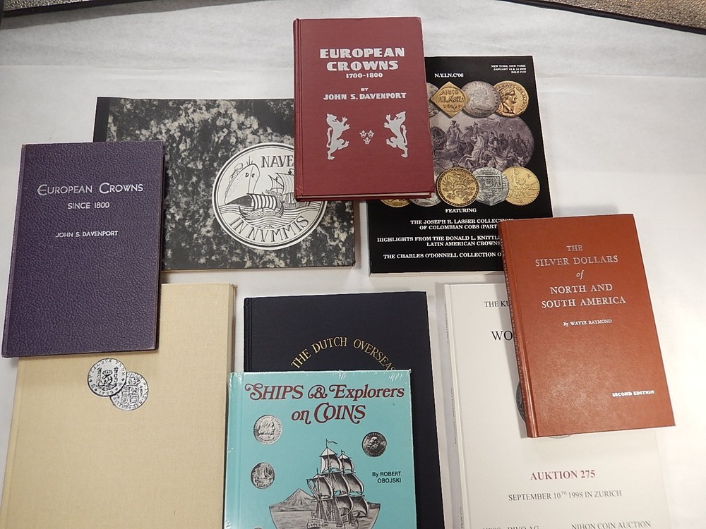 9 Books from the Library of a Coin Collector in Nice Conditiion, see description