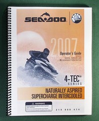 2007 SeaDoo Wake Operator’s Manual with Protective Covers
