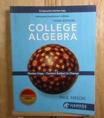College Algebra 3rd Edition Annotated Instructor Edition Softcover Preview Copy