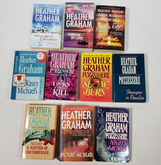 Heather Graham Books Lot Of 10 Romance Novels Suspense Mystery Thriller Set