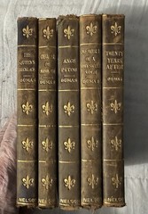 Alexandre Dumas Lot of 5 Circa 1910 Published by Thomas Nelson & Sons Leather