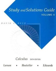 Study and Solutions Guide for Calculus, Vo- paperback, Ron Larson, 9780395887684