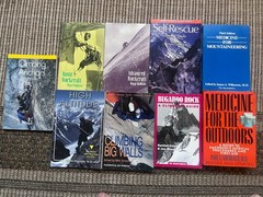 Lot of 9 Mountaineering Books Technical References Training Climbing Medical
