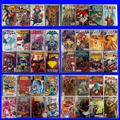 40 COMICS: Mixed Comic Book Lot, Vintage & Modern, Bags/Boards, Marvel DC Indie