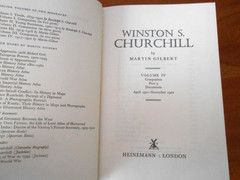 Martin Gilbert WINSTON S. CHURCHILL Companion Vol IV (I, II, III) 1st- HC/DJ VGC