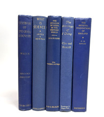 Collection of Vintage Blue Books for Decoration. 16.5cm shelf space.