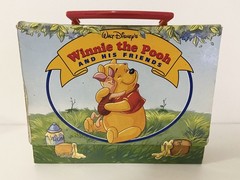Vintage 1994 Winnie the Pooh Carry Case 4 Board Book Box Set Disney RARE