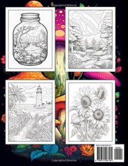 Stress Relief Coloring Book for Adults: Large Print Adult Colouring Book with Re