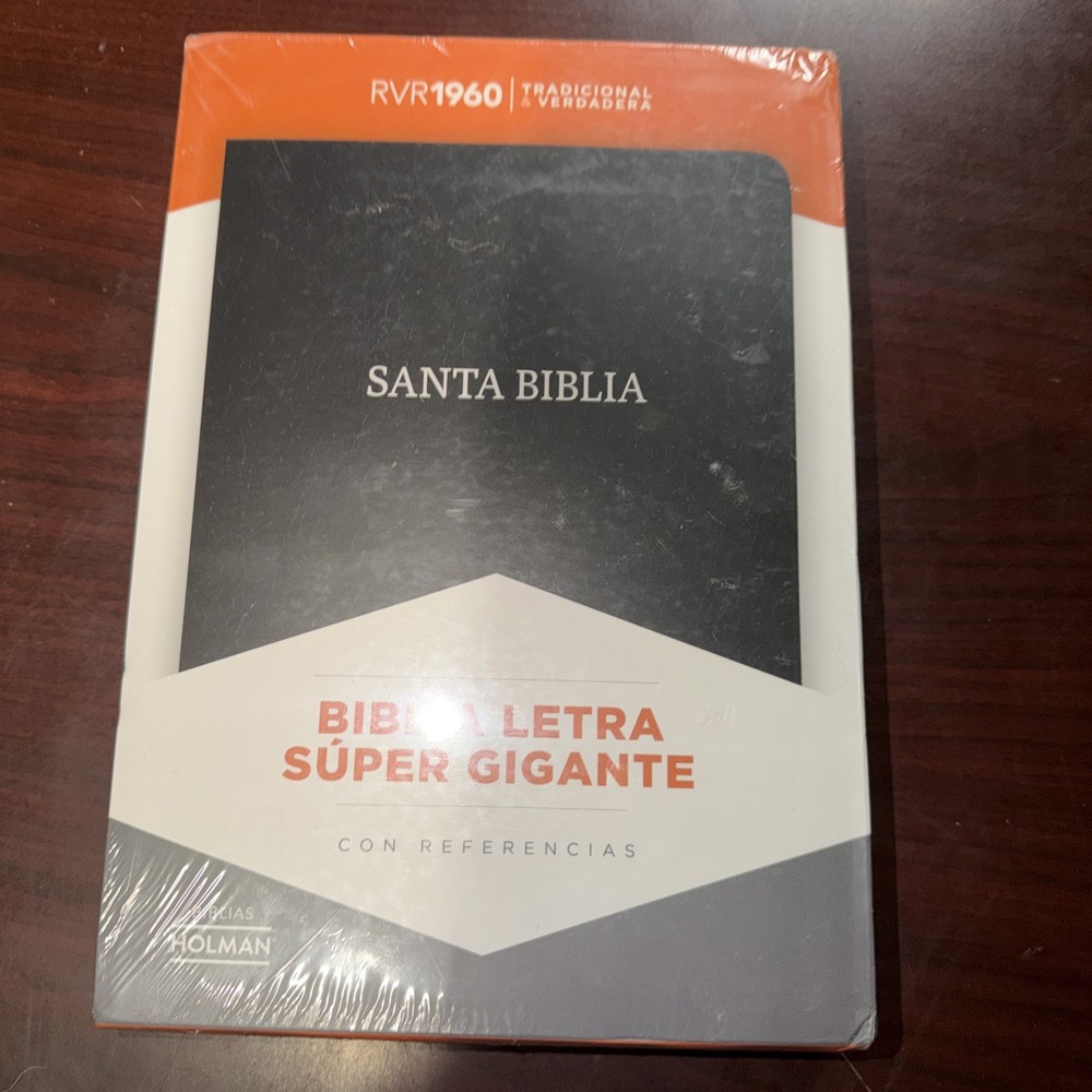 BIBLIA RVR 1960 LETRA SUPER GIGANTE NEGRO PIEL FABRICADA CON INDICE