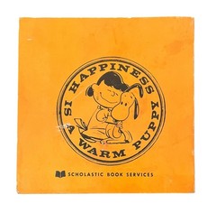 Vtg 1962 Happiness is a Warm Puppy Book by Charles M. Shulz 1st Ed Scholastic PB