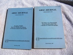 ARSC Journal 1987 Vol 19 No 1-3 Association for Recorded Sound Collections