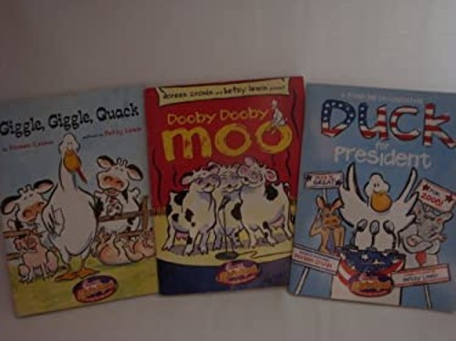 Set of 3 Doreen Cronin Children’s Paperbacks Giggle, Giggle, Quac