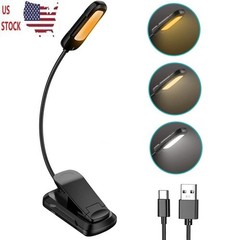 Flexible Rechargeable LED Book Light With 3 Light Modes Easy Clip Reading Lamp