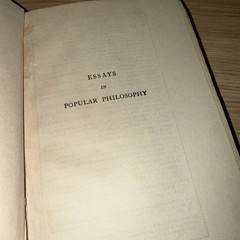 The Will to Believe Etc Popular Philosophy by William James 1920s – 30s Printing