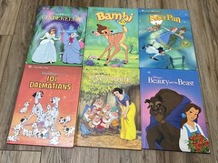 Lot Of 6 Vintage Disney Big Golden Books Various Titles 80s & 90s HC