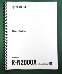 Yamaha R-N2000A Instruction Manual: Full Color 150 Pages & Protective Covers!