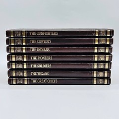 Lot of 7 Time Life Books “The Old West” Vintage 1970s Faux Leather Bound