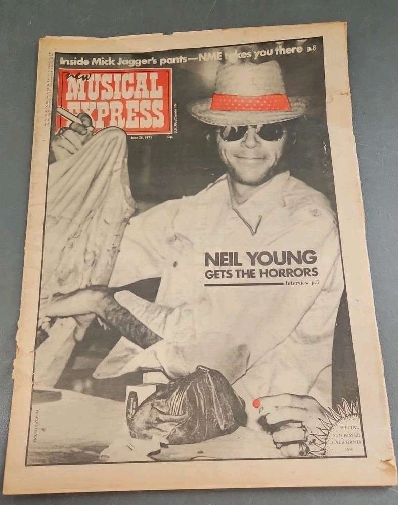 NME New Musical Express June 28th 1975 Neil Young Cover