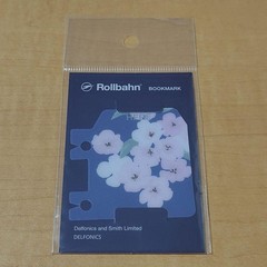 Rollbahn Cherry Blossom Dark Blue Bookmark 2.1×2.2in Sakura Design