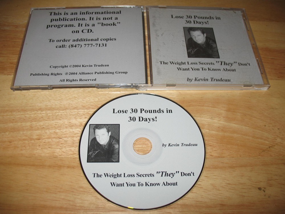 Kevin Trudeau Lose 30 Pounds In 30 Days! One Audio CD 2004 Alliance Weight Loss