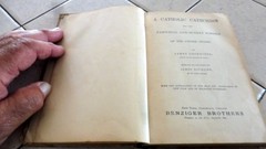 VINTAGE 1921 BENZIGER BROTHERS LARGE EDITION “A CATHOLIC CATECHISM”