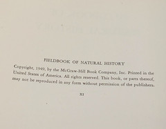 Fieldbook Of Natural History Laurence Palmer 1949 HC First Edition McGraw-Hill