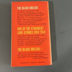 Vintage 1957 The Black Obelisk by Erich Maria Remarque PB Germany in the 1920s