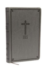 NKJV, Deluxe Gift Bible, Leathersoft, Gray, Red Letter, Comfort Print: Holy…