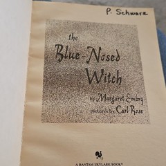 The Blue-Nosed Witch Paperback Illustrated Margaret Embry Carl Rose Bantam 1975