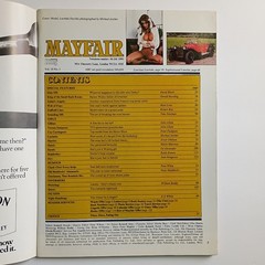 Mayfair Magazine Jan 1983 Vol 18 No 1 Lucinda Smythe Verona Sampson VG+ Cond.
