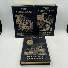RARE-The Americans 3 Volume Daniel J. Boorstin 1992 Leatherbound Blue HC Coll Ed