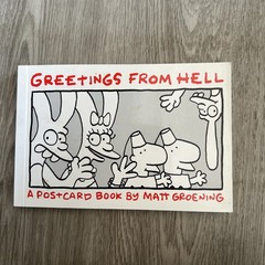 Vintage Greetings From Hell Matt Groening 1989 Postcard Book