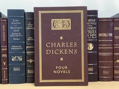 Four Novels by Charles Dickens – leather – Oliver, A Tale of Two Cities etc.